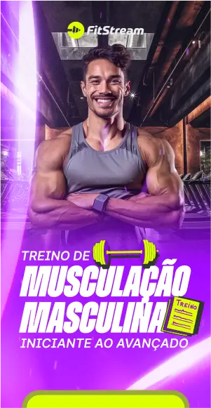 Banner Vertical - musculação masculina