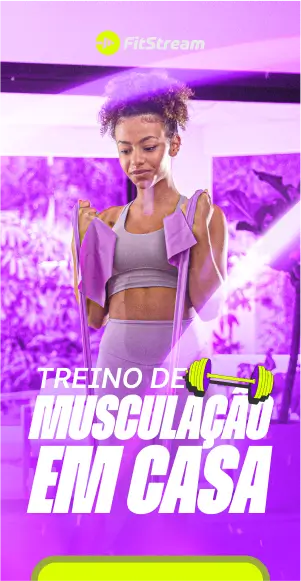 Banner Vertical - treino de musculação em casa